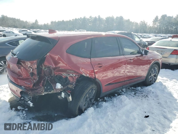 2023 Acura MDX w/A-Spec Package with VIN 5J8YE1H0XPL027358, listed as a Copart auction lot 43131555 with 21,767 mi miles and Salvage Title. Bid and sale history available at DreamBid. Image 3.