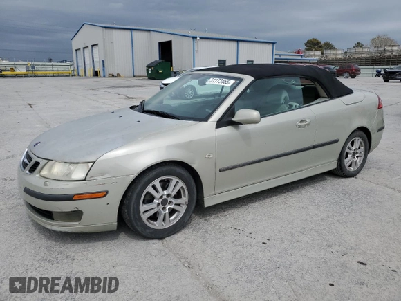 2006 Saab 9-3 with VIN YS3FD75Y466001592, listed as a Copart auction lot 51173465 with 160,026 mi miles and Salvage Title. Bid and sale history available at carsss.com. Image 1.