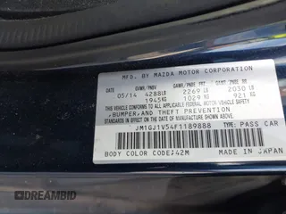 2015 Mazda 6 i Touring with VIN JM1GJ1V54F1189888, listed as a IAAI auction lot 41731193 with Not Provided miles. Bid and sale history available at carsss.com. Image 9.