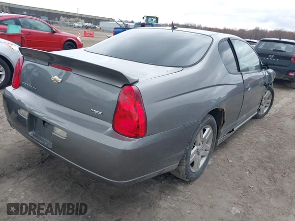 2007 Chevrolet Monte Carlo LT with VIN 2G1WK15K779244127, listed as a IAAI auction lot 42026016 with 128,328 mi miles. Bid and sale history available at carsss.com. Image 4.