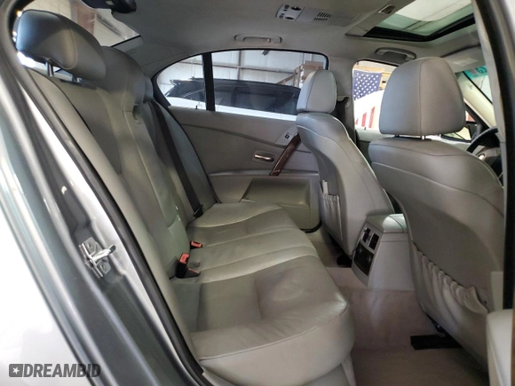 2005 BMW 5 Series 525i with VIN WBANA535X5B862514, listed as a Copart auction lot 80188234 with 0 mi miles and Salvage Title. Bid and sale history available at carsss.com. Image 10.