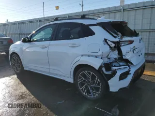 2022 Hyundai Kona N Line with VIN KM8K3CA33NU796555, listed as a Copart auction lot 42942895 with 39,328 mi miles and Salvage Title. Bid and sale history available at carsss.com. Image 2.