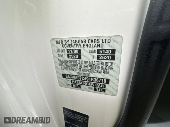 2009 Jaguar XF with VIN SAJWA07C491R36719, listed as a Copart auction lot 89379805 with 101,949 mi miles and Clean Title. Bid and sale history available at DreamBid. Image 10.
