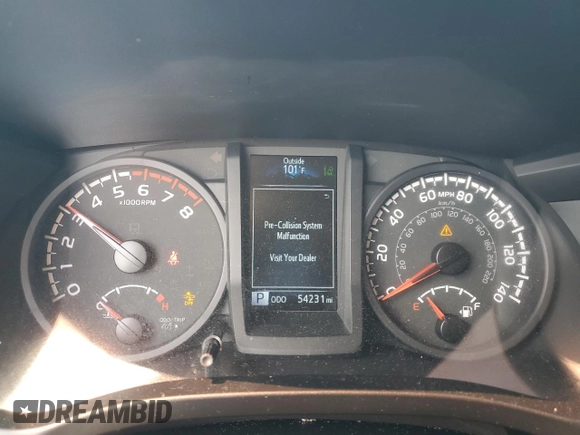 2022 Toyota Tacoma SR with VIN 3TYAX5GN2NT045965, listed as a Copart auction lot 58240835 with 54,231 mi miles and Salvage title. Bid and sale history available at DreamBid. Image 9.
