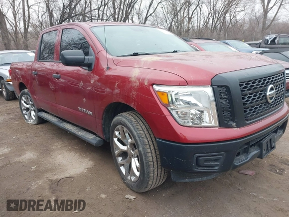 2017 Nissan Titan S with VIN 1N6AA1EJ8HN560496, listed as a IAAI auction lot 41514466 with 122,856 mi miles. Bid and sale history available at carsss.com. Image 1.