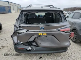 2022 Toyota Sienna XLE with VIN 5TDJRKEC7NS098165, listed as a Copart auction lot 87322464 with 212,491 mi miles and Salvage Title. Bid and sale history available at carsss.com. Image 6.