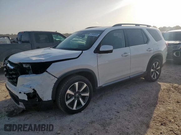 2023 Honda Pilot Elite z VIN 5FNYG1H86PB030033, wystawiony jako Copart lot #61843035 z przebiegiem 48 511 mil mil oraz Szkoda całkowita • Salvage title. Historia ofert i sprzedaży dostępna na DreamBid. Obrazek 1.