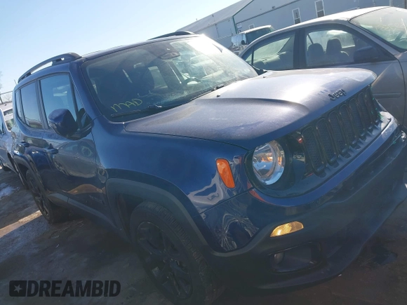 2017 Jeep Renegade Latitude with VIN ZACCJABB8HPF52446, listed as a IAAI auction lot 41406812 with 122,467 mi miles and . Bid and sale history available at DreamBid. Image 1.