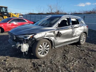 2022 Infiniti QX50 LUXE with VIN 3PCAJ5BB0NF117969, listed as a Copart auction lot 86700224 with 25,942 mi miles and Salvage Title. Bid and sale history available at carsss.com. Image 1.