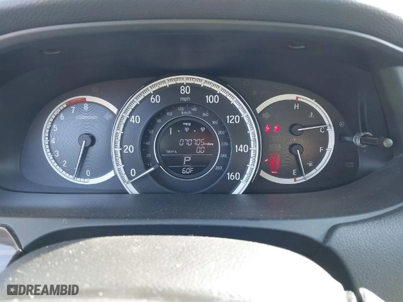 2016 Honda Accord Sedan EX with VIN 1HGCR2F77GA226710, listed as a IAAI auction lot 41797019 with 70,705 mi miles. Bid and sale history available at carsss.com. Image 7.