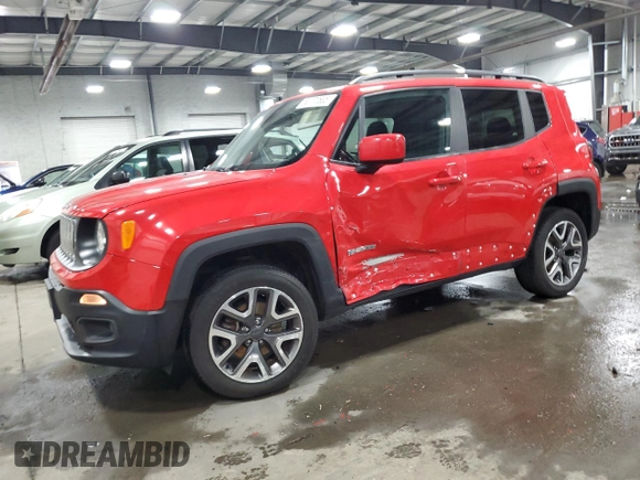 2017 Jeep Renegade Latitude z VIN ZACCJBBB4HPF16226, wystawiony jako Copart lot #50770685 z przebiegiem 116 805 mil mil oraz Szkody całkowita. Historia ofert i sprzedaży dostępna na DreamBid. Obrazek 1.