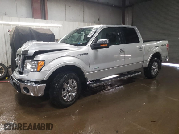 2012 Ford F-150 XL with VIN 1FTFW1ET3CFA54573, listed as a Copart auction lot 48142455 with 92,821 mi miles and Salvage Title. Bid and sale history available at carsss.com. Image 1.