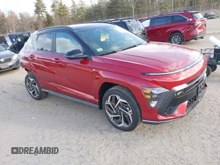 2024 Hyundai Kona N Line with VIN KM8HACA39RU127809, listed as a IAAI auction lot 41160924 with 3,591 mi miles. Bid and sale history available at carsss.com. Image 1.