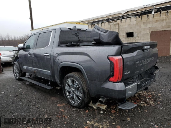 2022 Toyota Tundra Capstone Hybrid with VIN 5TFVC5DB9NX007727, listed as a Copart auction lot 49728855 with 42,542 mi miles and Salvage title. Bid and sale history available at DreamBid. Image 2.