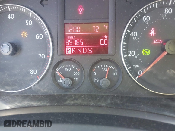 2008 Volkswagen Rabbit S with VIN WVWBA71K48W342607, listed as a IAAI auction lot 40579155 with 89,765 mi miles and . Bid and sale history available at DreamBid. Image 7.
