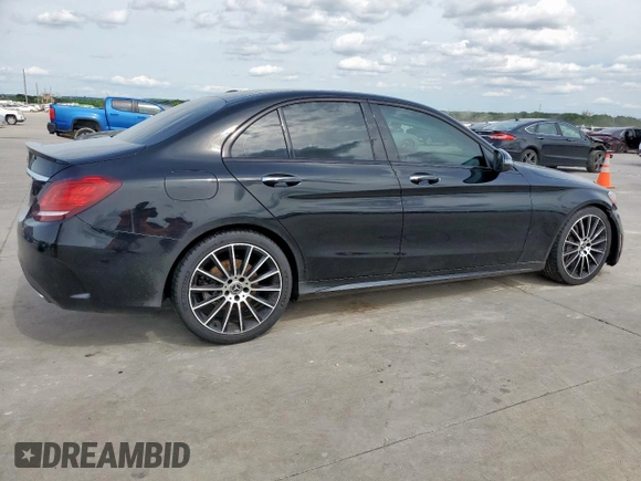 2019 Mercedes-Benz C 300 with VIN 55SWF8DB8KU298285, listed as a Copart auction lot 56227345 with 55,787 mi miles and Salvage title. Bid and sale history available at DreamBid. Image 3.