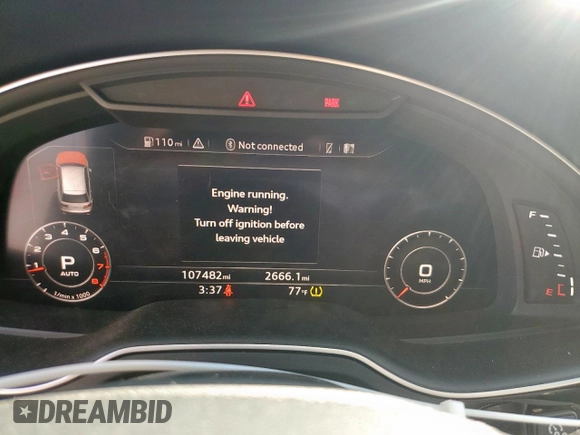 2017 Audi Q7 Premium Plus with VIN WA1LAAF78HD049207, listed as a Copart auction lot 50775835 with 107,482 mi miles and Salvage Title. Bid and sale history available at DreamBid. Image 9.