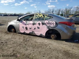 2013 Hyundai Elantra Limited with VIN 5NPDH4AE4DH287766, listed as a Copart auction lot 52394785 with 0 mi miles and Salvage Title. Bid and sale history available at carsss.com. Image 2.