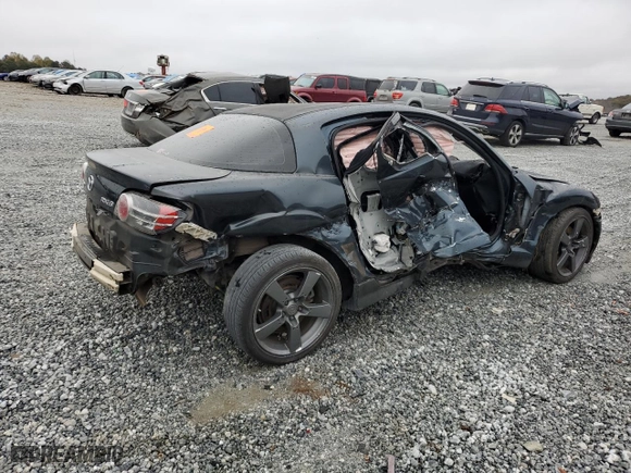 2004 Mazda RX-8 with VIN JM1FE173840119115, listed as a Copart auction lot 80307404 with 0 mi miles and Salvage Title. Bid and sale history available at carsss.com. Image 3.