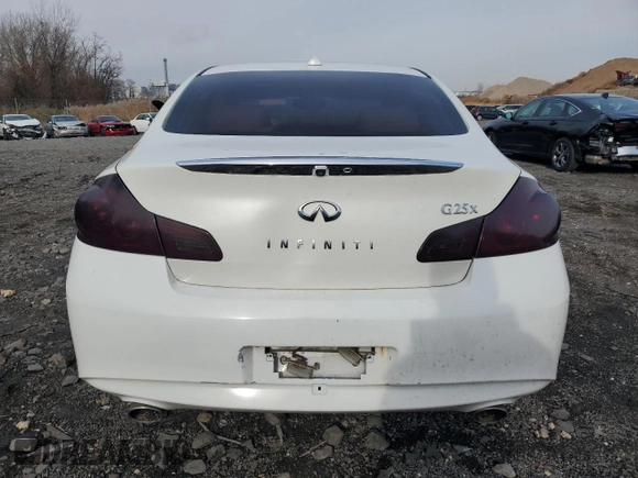 2011 Infiniti G25 Sedan x with VIN JN1DV6ARXBM451664, listed as a Copart auction lot 83457754 with 0 mi miles and Clean Title. Bid and sale history available at carsss.com. Image 6.
