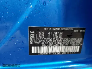 2020 Subaru Impreza Limited with VIN 4S3GTAU66L3726877, listed as a Copart auction lot 49402695 with 16,476 mi miles and Salvage Title. Bid and sale history available at carsss.com. Image 14.