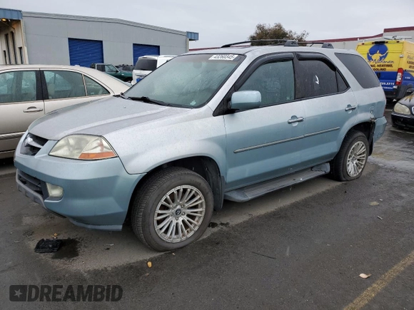 2002 Acura MDX Touring Pkg with VIN 2HNYD18692H526612, listed as a Copart auction lot 43260345 with 0 mi miles and Salvage Title. Bid and sale history available at carsss.com. Image 1.