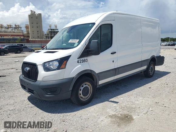 2023 Ford Transit Cargo z VIN 1FTBR1C81PKB53460, wystawiony jako Copart lot #60905465 z przebiegiem 35 658 mil mil oraz Czysty tytuł • Clean title. Historia ofert i sprzedaży dostępna na DreamBid. Obrazek 1.