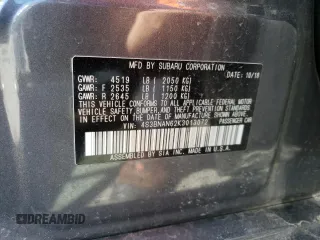 2019 Subaru Legacy Limited with VIN 4S3BNAN62K3013072, listed as a Copart auction lot 46539473 with 19,571 mi miles. Bid and sale history available at carsss.com. Image 12.