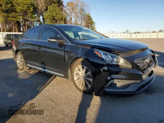 2016 Hyundai Sonata Sport with VIN 5NPE34AF9GH312113, listed as a Copart auction lot 45644445 with 260,420 mi miles and Salvage Title. Bid and sale history available at DreamBid. Image 4.