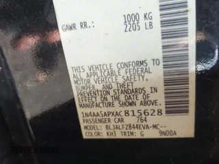 2010 Nissan Maxima SV с VIN 1N4AA5APXAC815628, выставлен на аукционе IAAI как лот 42645791 с пробегом 169 237 миль миль и . История ставок и продаж доступна на DreamBid. Изображение 9.