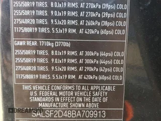 2011 Land Rover Range Rover Sport HSE with VIN SALSF2D48BA709913, listed as a Copart auction lot 56683735 with Not provided miles and Salvage title. Bid and sale history available at DreamBid. Image 12.