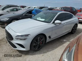 2022 Genesis G70 3.3T with VIN KMTG54TEXNU094145, listed as a Copart auction lot 74750704 with 32,388 mi miles and Non Repairable. Bid and sale history available at carsss.com. Image 1.