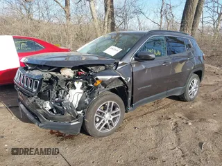 2020 Jeep Compass Altitude with VIN 3C4NJCBB0LT247013, listed as a IAAI auction lot 41821616 with 50,635 mi miles and . Bid and sale history available at carsss.com. Image 2.