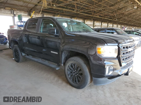 2021 GMC Canyon 2WD Elevation with VIN 1GTG5CENXM1234734, listed as a Copart auction lot 44732615 with 44,263 mi miles and Salvage Title. Bid and sale history available at carsss.com. Image 4.