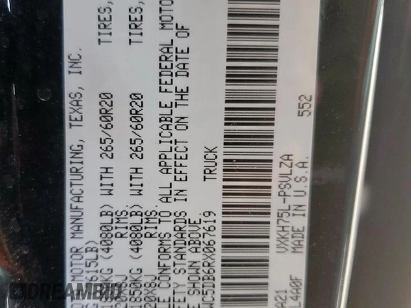 2024 Toyota Tundra Limited Hybrid z VIN 5TFWC5DB6RX067619, wystawiony jako Copart lot #54936195 z przebiegiem 5 792 mil mil oraz Szkoda całkowita • Salvage title. Historia ofert i sprzedaży dostępna na DreamBid. Obrazek 12.
