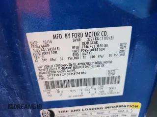 2014 Ford F-150 XL z VIN 1FTFW1CF3EKF74182, wystawiony jako Copart lot #63774235 z przebiegiem 101 208 mil mil oraz Szkoda całkowita • Salvage title. Historia ofert i sprzedaży dostępna na DreamBid. Obrazek 12.