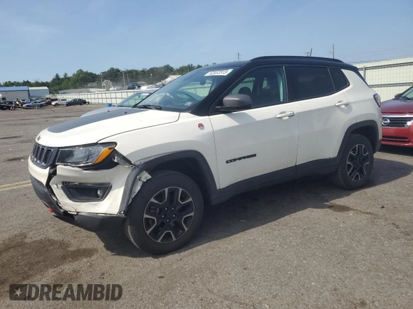 2019 Jeep Compass Trailhawk with VIN 3C4NJDDB5KT647778, listed as a Copart auction lot 62032515 with 51,505 mi miles and Salvage title. Bid and sale history available at DreamBid. Image 1.