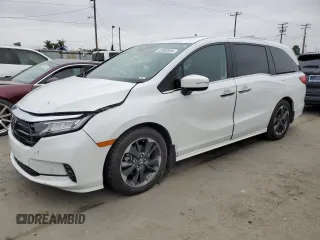 2022 Honda Odyssey Elite with VIN 5FNRL6H91NB009531, listed as a Copart auction lot 62002835 with 77,822 mi miles and Salvage title. Bid and sale history available at DreamBid. Image 1.