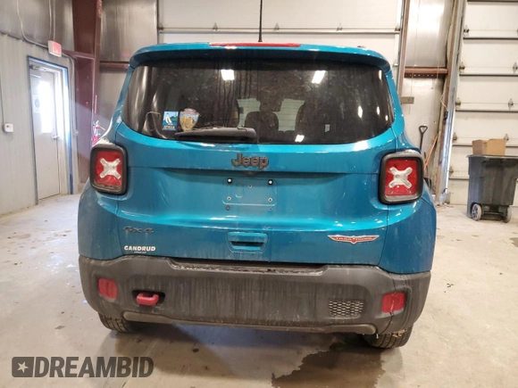 2022 Jeep Renegade Trailhawk with VIN ZACNJDC15NPN80147, listed as a Copart auction lot 87847065 with 52,037 mi miles and Salvage Title. Bid and sale history available at DreamBid. Image 6.