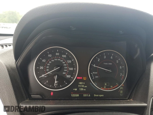2015 BMW 2 Series M235i with VIN WBA1J7C55FV289435, listed as a Copart auction lot 59089955 with 122,328 mi miles and Salvage title. Bid and sale history available at DreamBid. Image 9.