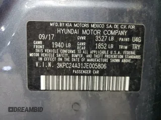 2018 Hyundai Accent SEL with VIN 3KPC24A31JE005806, listed as a Copart auction lot 40183554 with 96,002 mi miles. Bid and sale history available at carsss.com. Image 12.