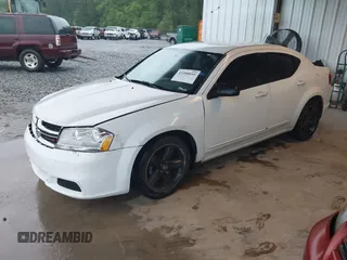2013 Dodge Avenger SE with VIN 1C3CDZAB1DN712729, listed as a IAAI auction lot 41980859 with 250,356 mi miles and . Bid and sale history available at DreamBid. Image 2.
