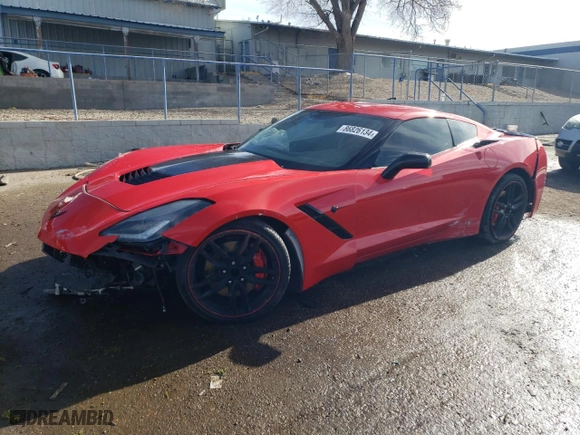 2016 Chevrolet Corvette Stingray Z51 1LT with VIN 1G1YH2D70G5126153, listed as a Copart auction lot 86826134 with NaN miles and Salvage Title. Bid and sale history available at carsss.com. Image 1.