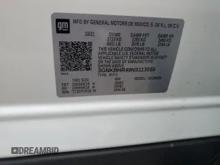 2022 Chevrolet Blazer LT z VIN 3GNKBHR49NS113055, wystawiony jako Copart lot #54768725 z przebiegiem 51 151 mil mil oraz Szkoda całkowita • Salvage title. Historia ofert i sprzedaży dostępna na DreamBid. Obrazek 13.