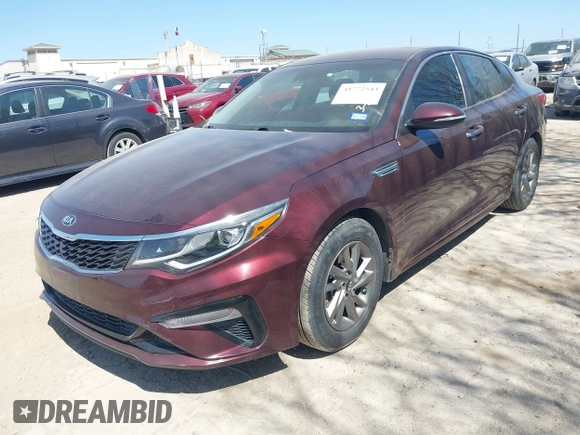 2019 Kia Optima LX with VIN 5XXGT4L37KG347930, listed as a IAAI auction lot 41772543 with 112,608 mi miles. Bid and sale history available at carsss.com. Image 2.