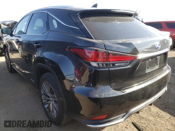 2022 Lexus RX with VIN 2T2JGMDAXNC075517, listed as a Copart auction lot 64280452 with 15,789 mi miles. Bid and sale history available at carsss.com. Image 3.