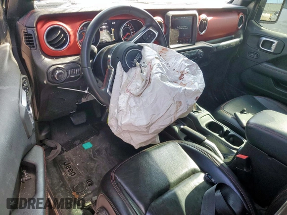 2020 Jeep Wrangler Unlimited Rubicon with VIN 1C4HJXFG3LW234034, listed as a Copart auction lot 55484915 with 23,891 mi miles and Salvage title. Bid and sale history available at DreamBid. Image 8.