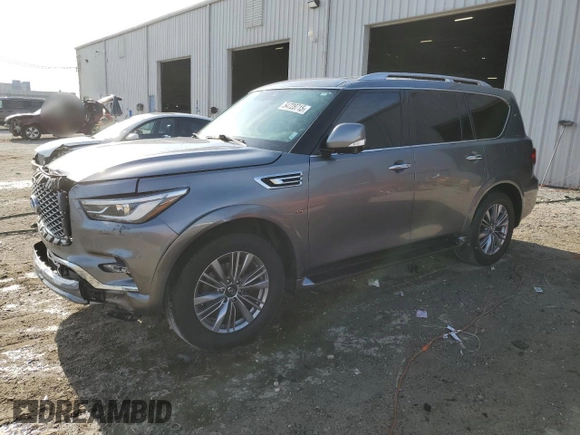 2020 Infiniti QX80 Luxe z VIN JN8AZ2NF1L9704490, wystawiony jako Copart lot #54728715 z przebiegiem 116 250 mil mil oraz Szkoda całkowita • Salvage title. Historia ofert i sprzedaży dostępna na DreamBid. Obrazek 1.