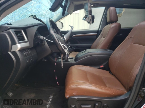 2017 Toyota Highlander Limited with VIN 5TDDZRFH1HS417662, listed as a Copart auction lot 59342485 with 97,800 mi miles and Salvage title. Bid and sale history available at DreamBid. Image 7.