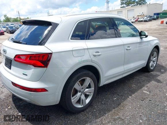 2019 Audi Q5 Premium Plus with VIN WA1BNAFY7K2056998, listed as a IAAI auction lot 42230392 with 52,289 mi miles and . Bid and sale history available at DreamBid. Image 4.